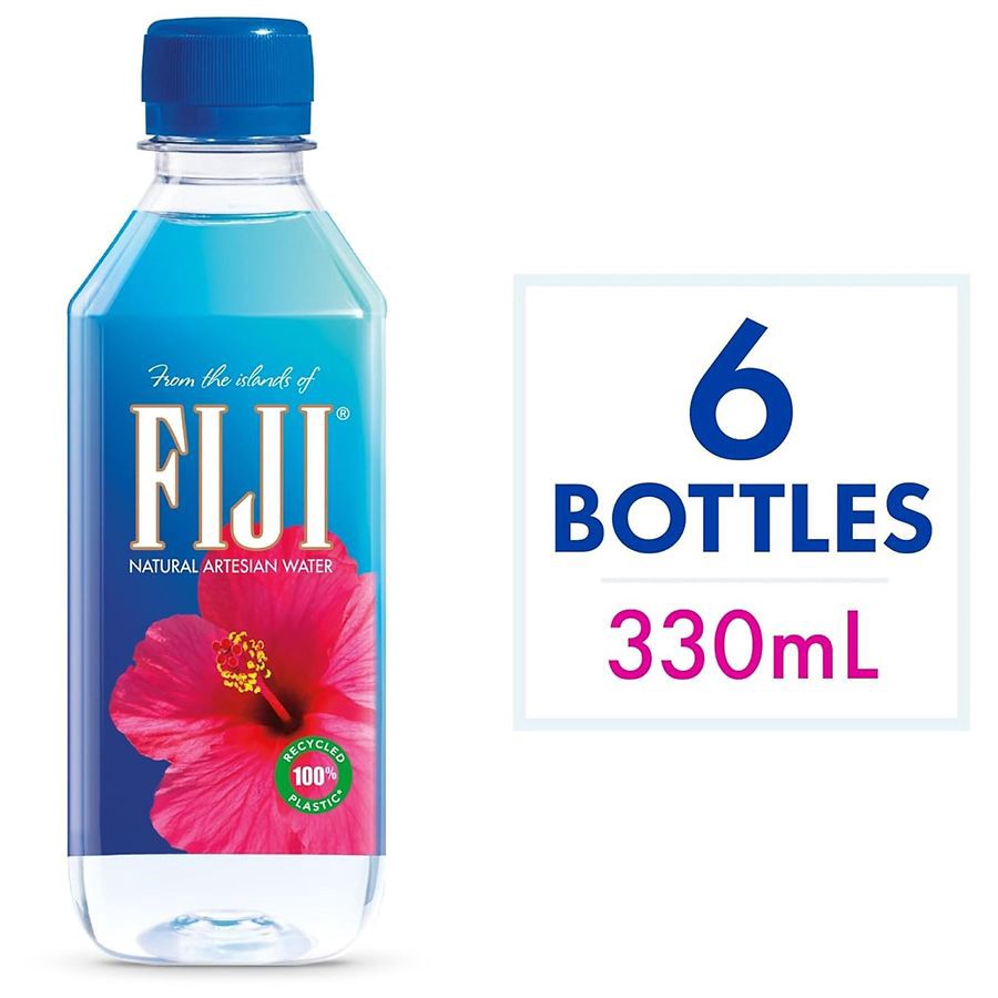 slide 2 of 5, Fiji Natural Artesian Bottled Water, 330mL / 11.15 Fl Oz (Pack of 6), 6 ct