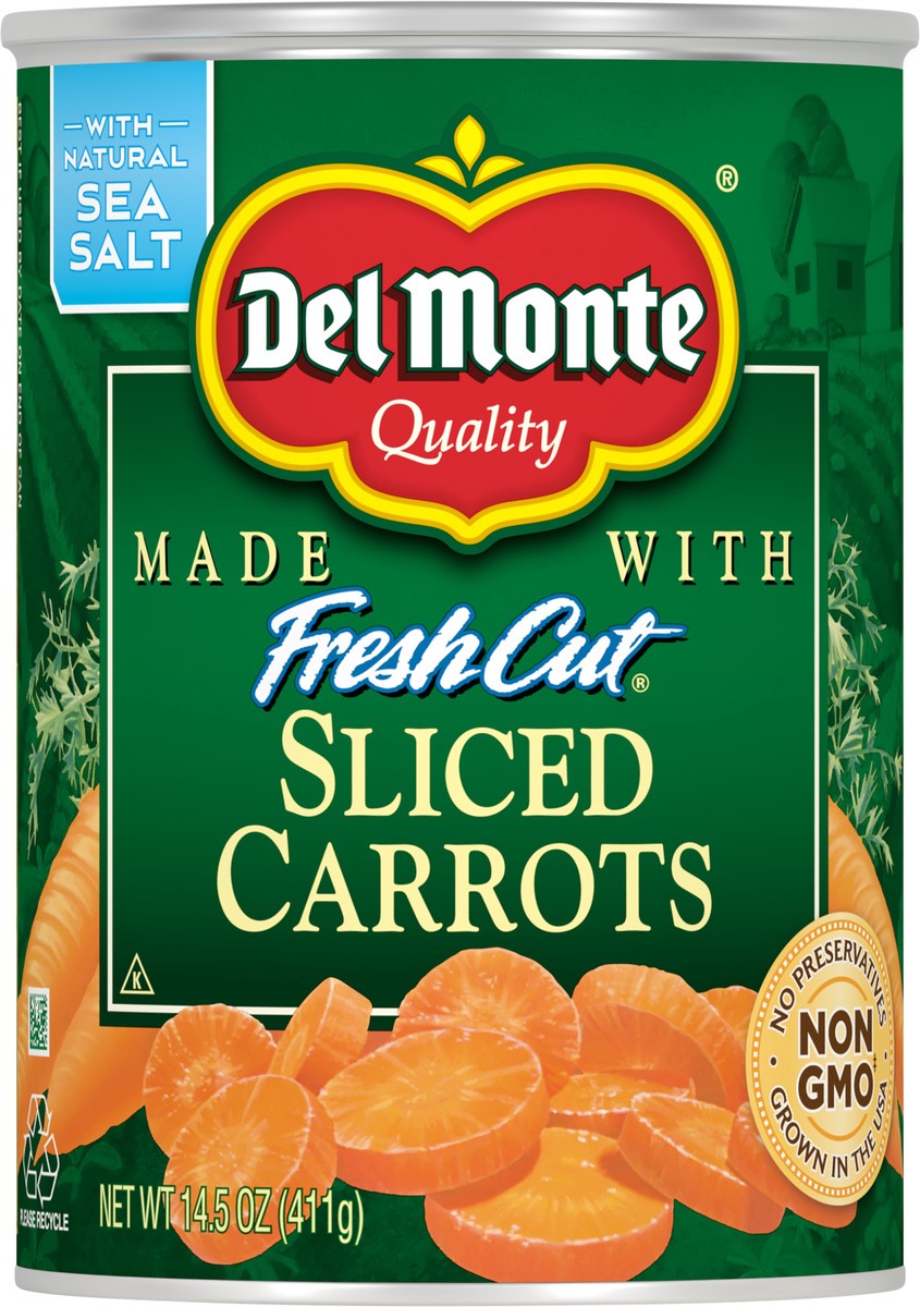 slide 1 of 10, Del Monte Fresh Cut Sliced Carrots, 14.5 oz