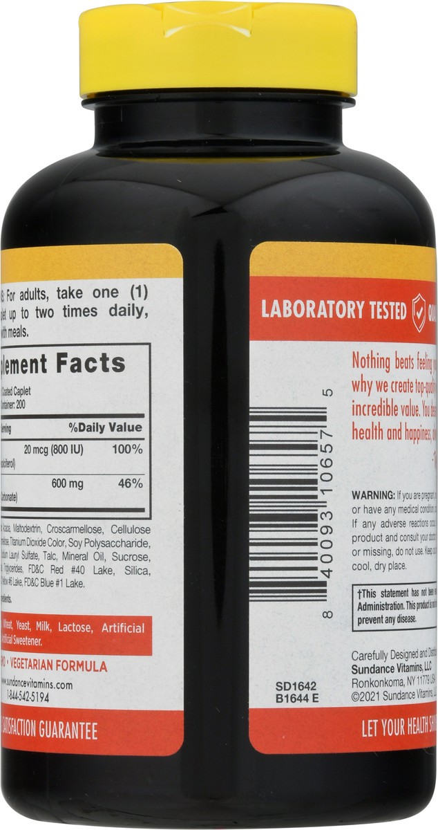 slide 9 of 9, Sundance Vitamins Sundance Calcium 600Mgvit D3, 200 ct