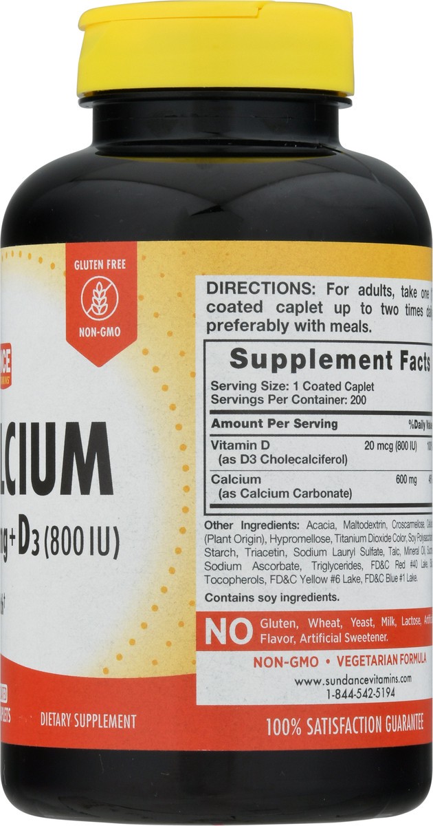 slide 4 of 9, Sundance Vitamins Sundance Calcium 600Mgvit D3, 200 ct