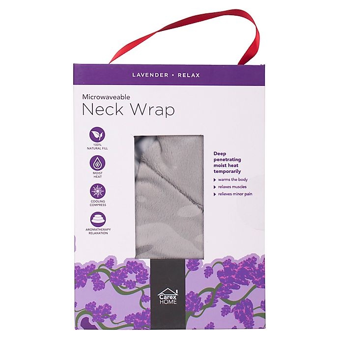 slide 6 of 6, Carex Home Microwaveable Lavender Neck Wrap - Grey, 1 ct