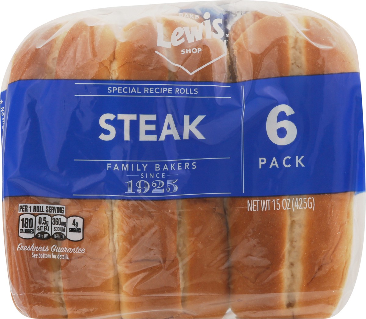 slide 3 of 9, Lewis Bakeries Special Recipe Steak Rolls 6 ea, 6 ct