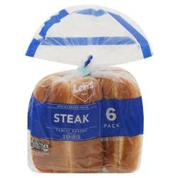 Lewis Bakeries White Steak Rolls, 15 oz, 6 Count