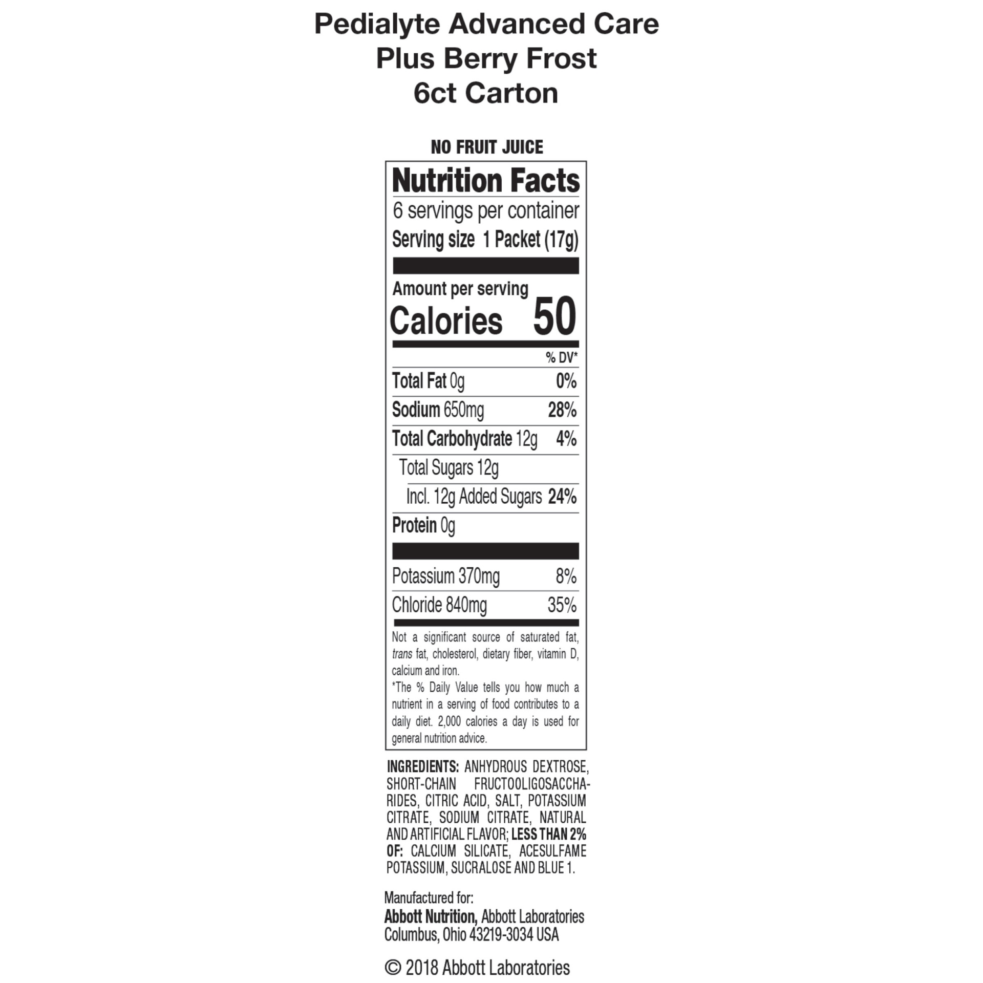 slide 3 of 8, Pedialyte AdvancedCare Plus Berry Frost Electrolyte Powder 6 - 0.6 oz Packets, 6 ct