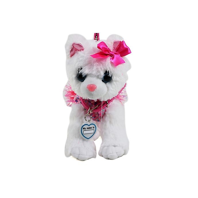 slide 4 of 4, Poochie and Co. Plush Tutu Cat Purse - White/Teal, 1 ct