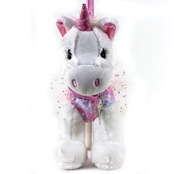 slide 3 of 5, Poochie and Co. Plush Unicorn with Tye-Dye Sequins Purse, 1 ct