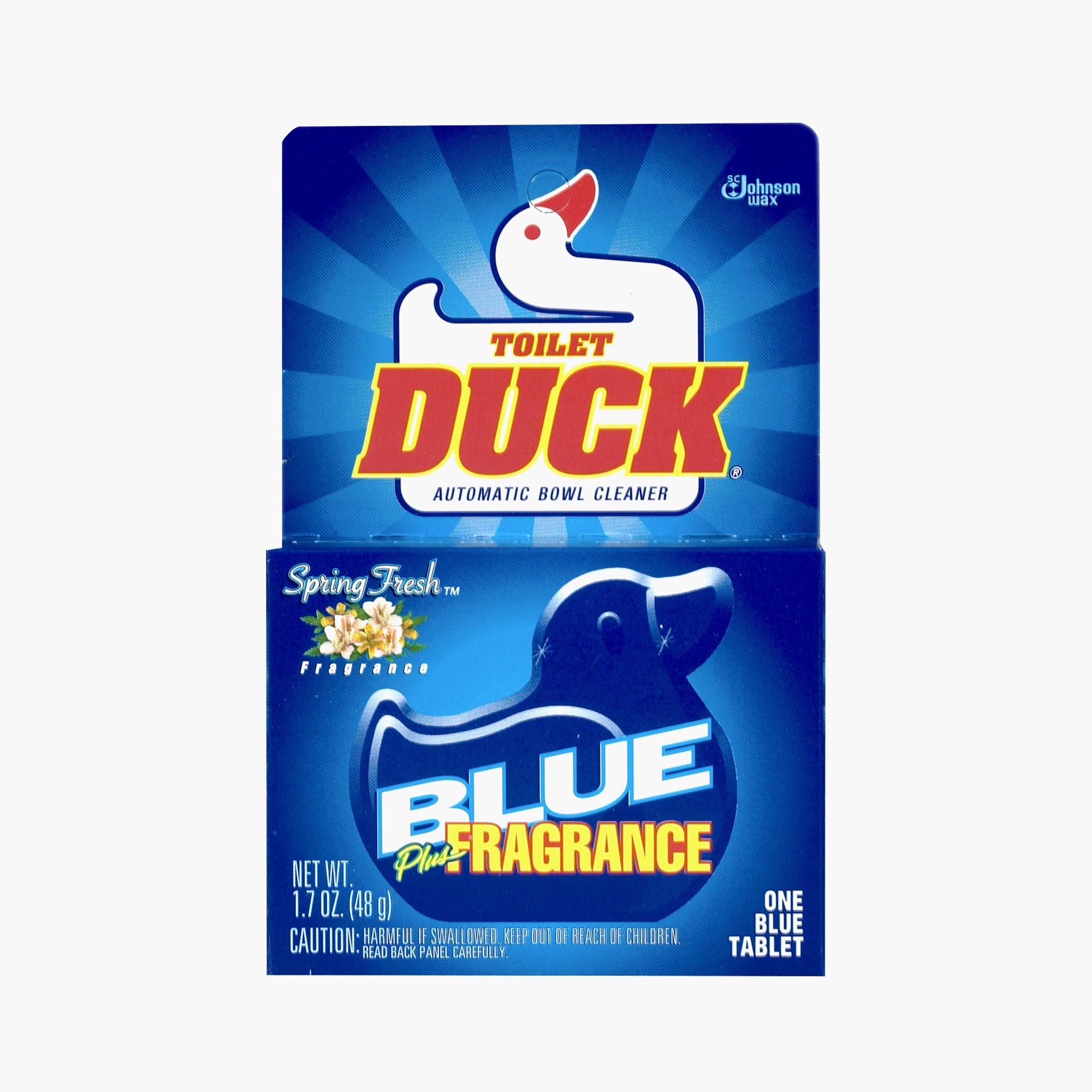 slide 1 of 3, Duck Blue Plus, Spring Fresh, 1 ct, 1.41 fl oz