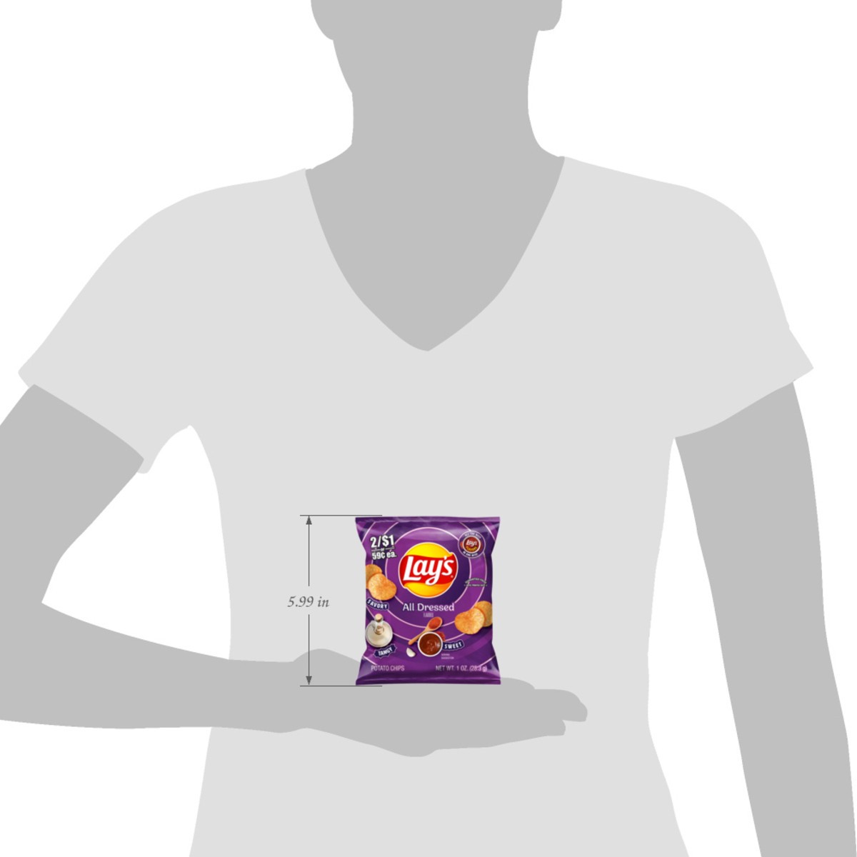 slide 5 of 7, Lay's Potato Chips All Dressed Flavored 1 Oz, 1 oz