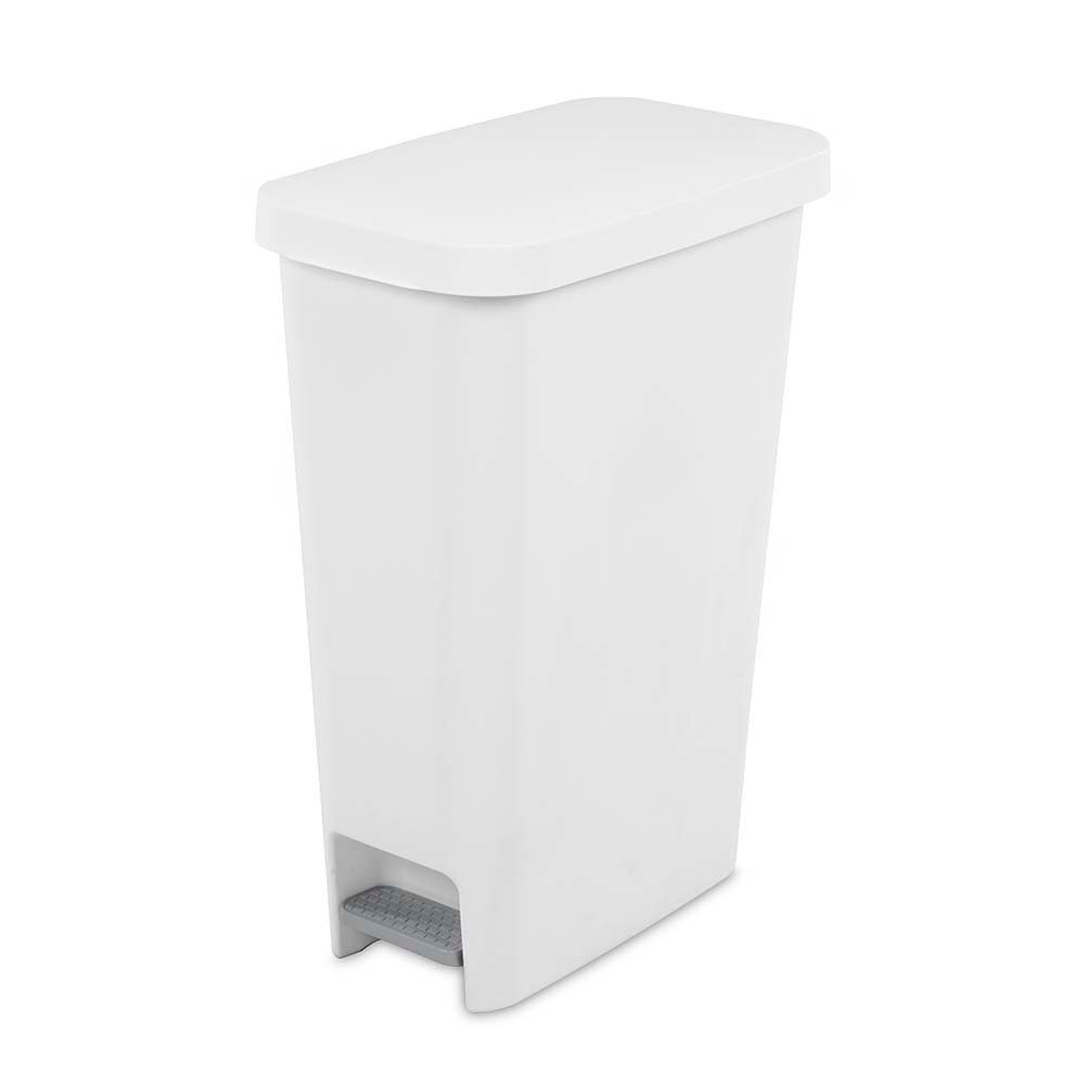 slide 1 of 1, Sterilite Slim Step On Wastebasket, 11 gal