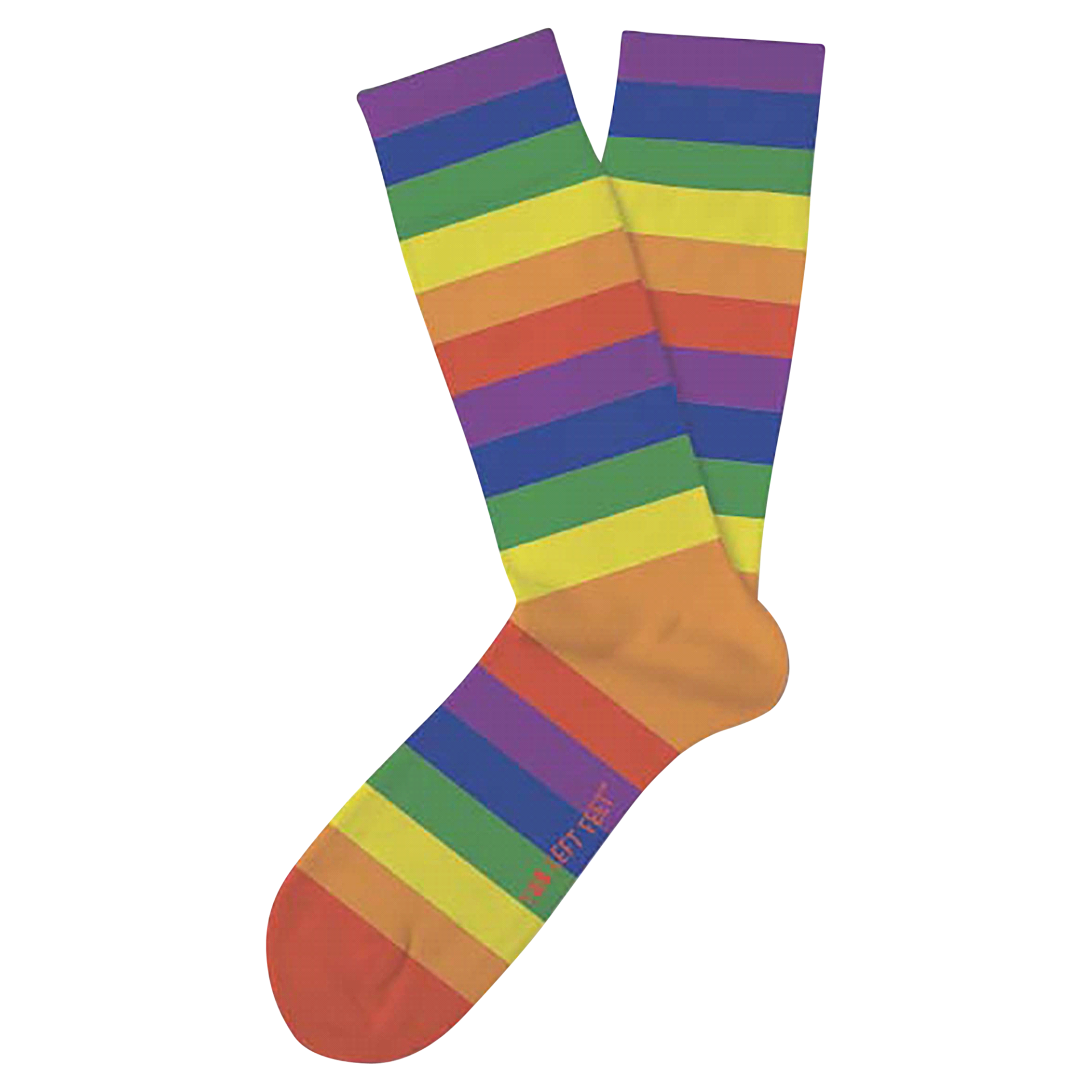 slide 1 of 1, Two Left Feet Color Me Rainbow Socks Small, 1 pair