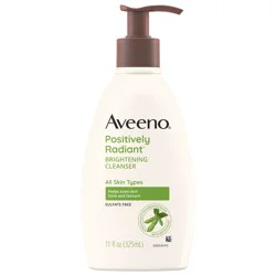 Aveeno Positively Radiant Brightening Facial Cleanser, Face Wash, 11 oz