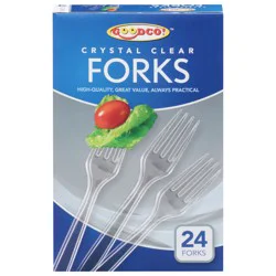 GoodCo Crystal Clear Forks 24 ea