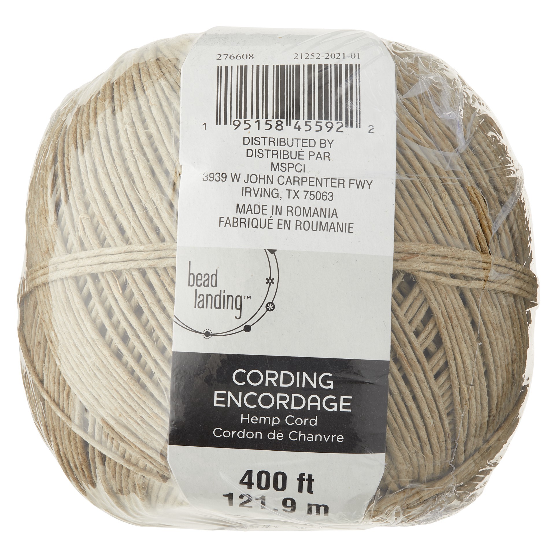 slide 2 of 3, Bead Landing Hemp Cord, 48 Lb., 400 ft