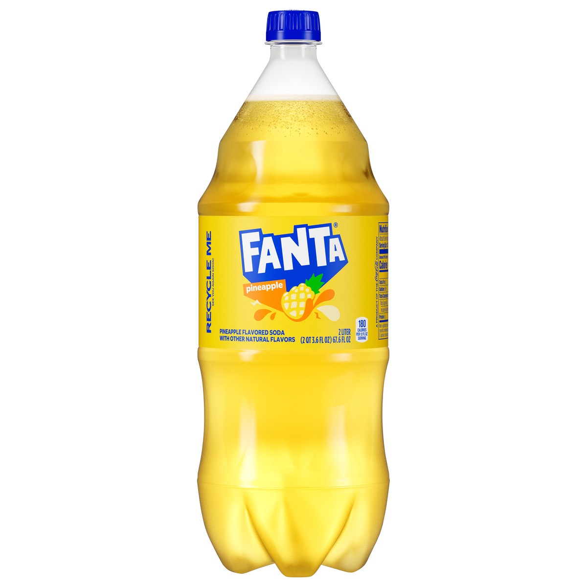 slide 1 of 1, Fanta Pineapple Soda Bottle- 2 liter, 2 liter