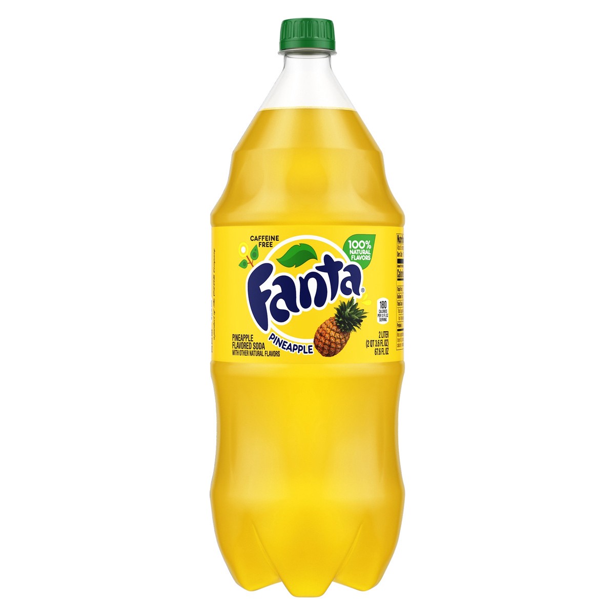 slide 1 of 3, Fanta Pineapple Soda Bottle, 2 Liters, 2 liter