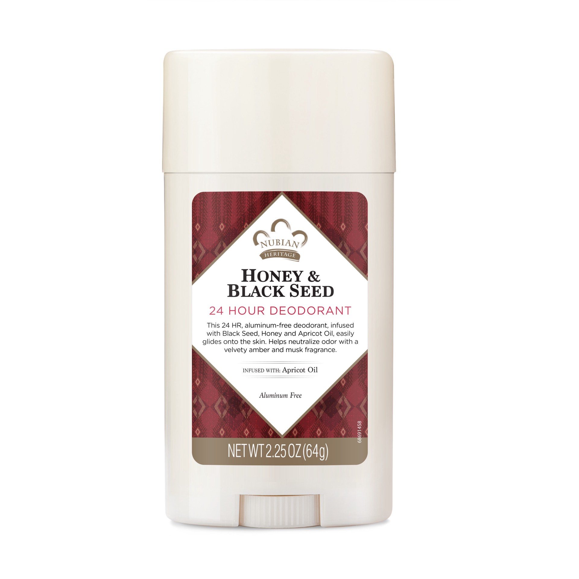 slide 1 of 3, Nubian Heritage Honey & Black Seed Deodorant, 2.25 oz