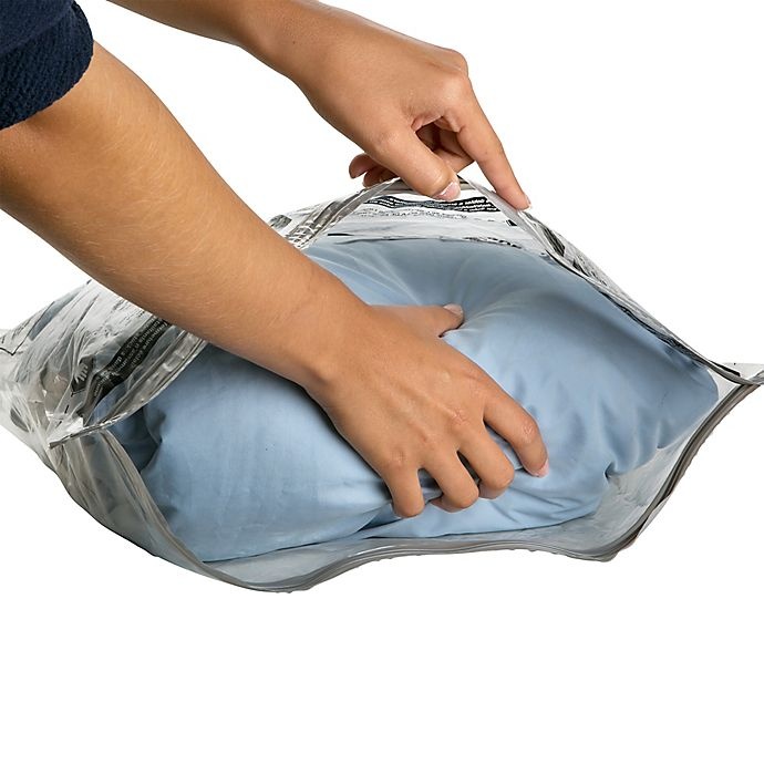 slide 4 of 7, Woolite Air-Tight Hand-Roll Large Vacuum Storage Bags - White, 4 ct