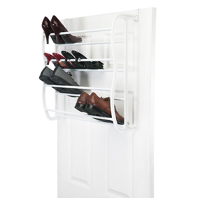 slide 2 of 7, Simplify Adjustable Over the Door Shoe Rack, 36 ct