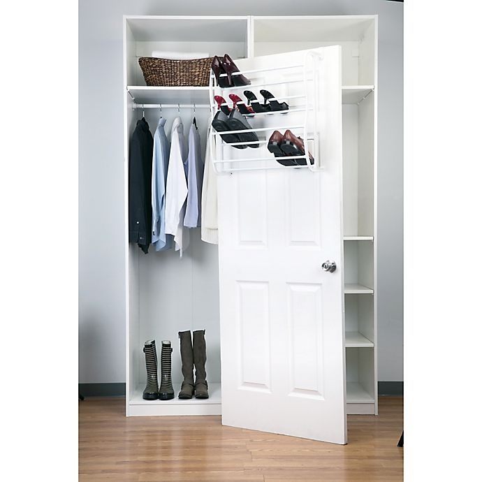 slide 7 of 7, Simplify Adjustable Over the Door Shoe Rack, 36 ct