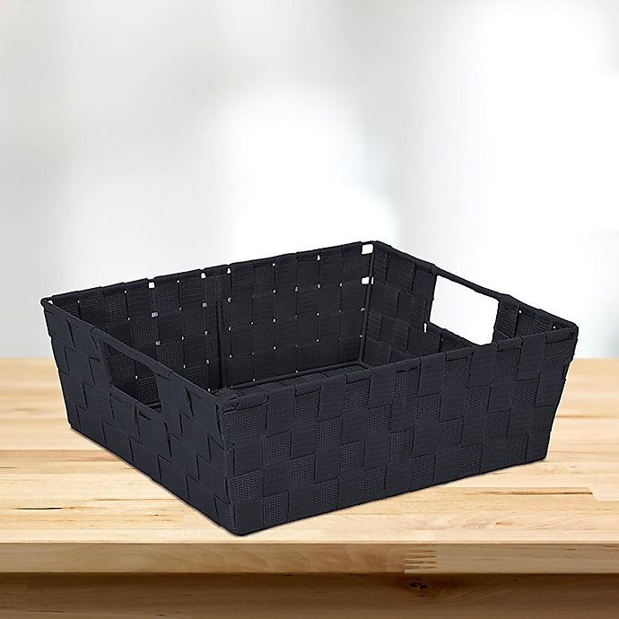 slide 3 of 3, Simplify Storage Shelf Tote - Black, 2 ct