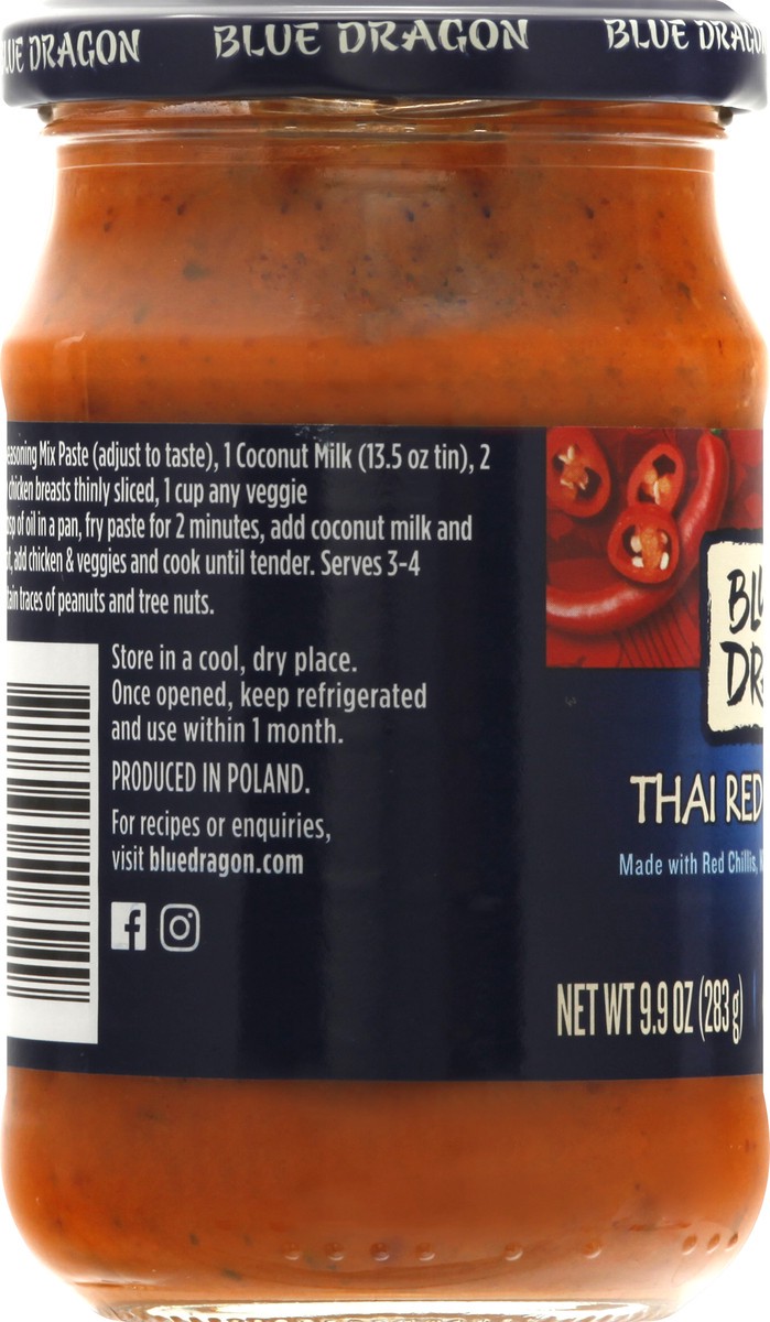 slide 7 of 9, Blue Dragon Thai Red Curry Paste 9.9 oz, 9.9 oz