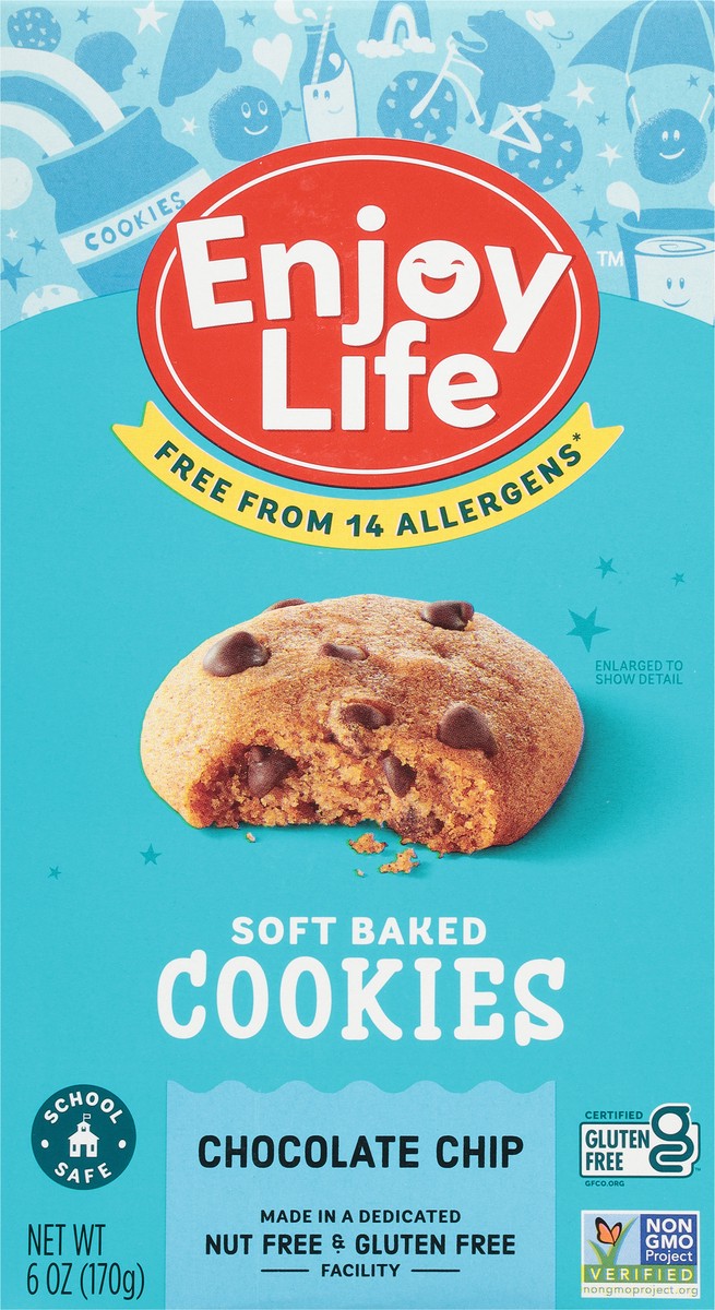 slide 6 of 9, Enjoy Life Chocolate Chip Soft Baked Cookies, 6 oz Box, 6 oz