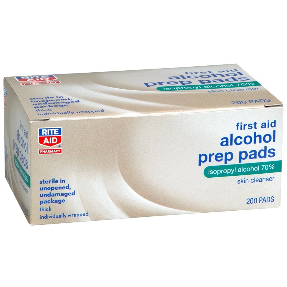 slide 1 of 1, Rite Aid Alcohol Prep Pads, Sterile, Medium, 200 ct