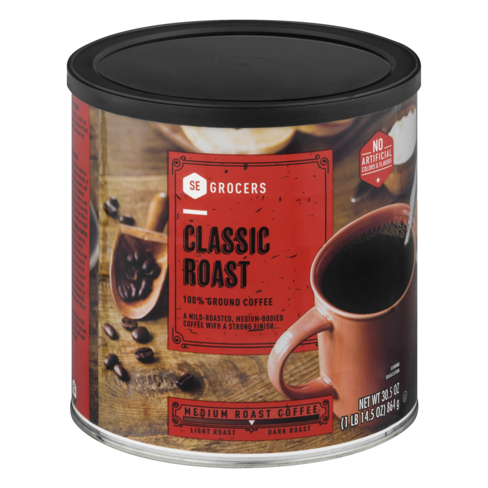 slide 1 of 1, SE Grocers 100% Ground Coffee Classic Roast - 30.5 oz, 30.5 oz