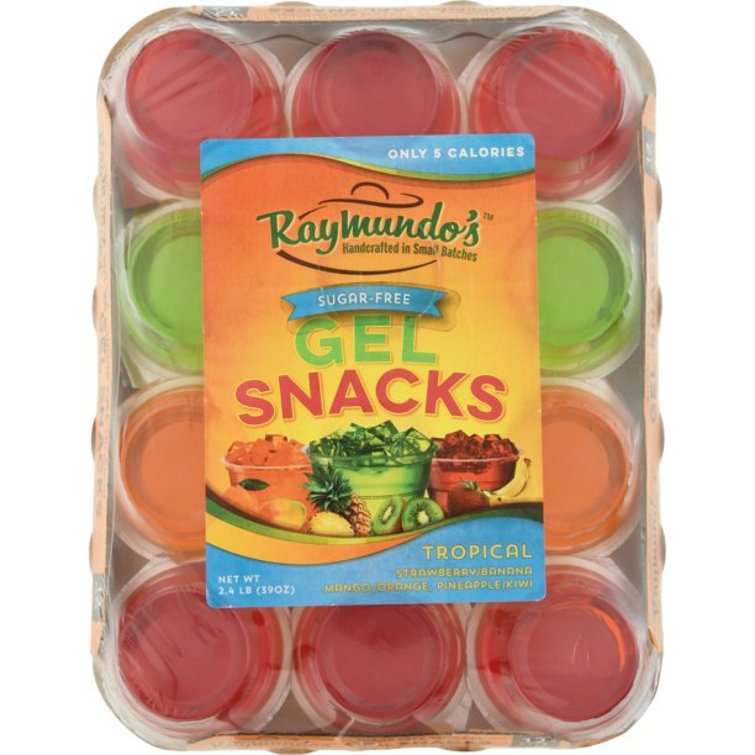 slide 1 of 1, Raymundo's Sugar-Free Tropical Gel Snacks 2.4 lb Pack, 2.4 lb