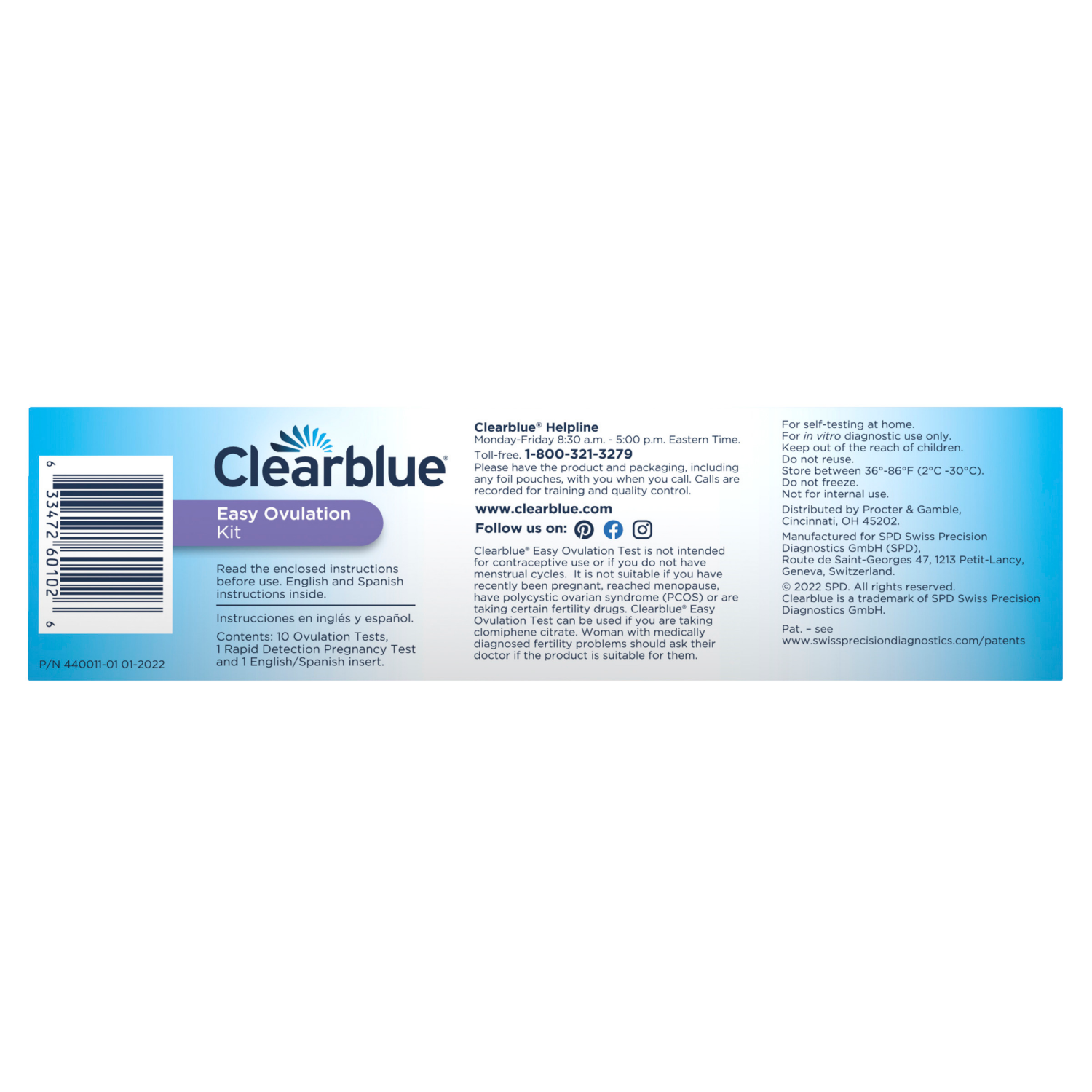 slide 3 of 8, Clearblue Easy Ovulation Test Kit and Home Pregnancy Test, 11CT, 1 ct