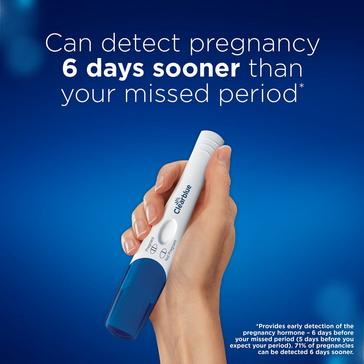 slide 2 of 5, Clearblue Early Detection Pregnancy Test, Results 6 Days Sooner, Easy to Read Results, hCG Hormone Pregnancy Test, 5 Tests, 5 ct
