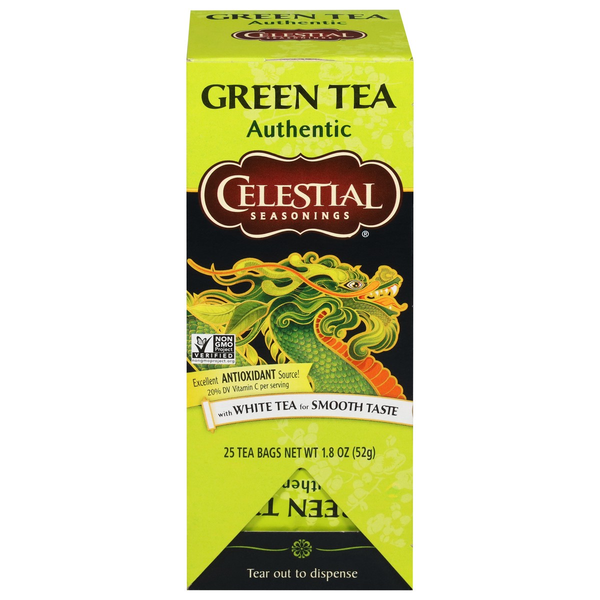 slide 1 of 9, Celestial Seasonings Authentic Green Tea 25 Tea Bags, 25 ct