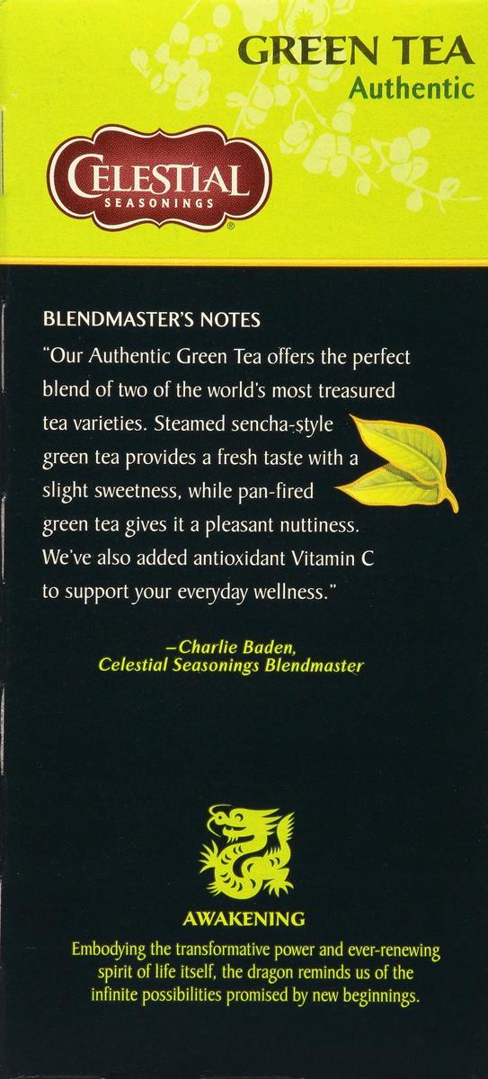 slide 7 of 9, Celestial Seasonings Authentic Green Tea 25 Tea Bags, 25 ct