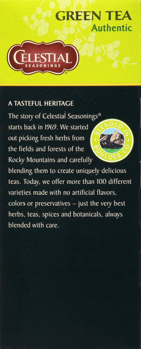 slide 8 of 9, Celestial Seasonings Authentic Green Tea 25 Tea Bags, 25 ct