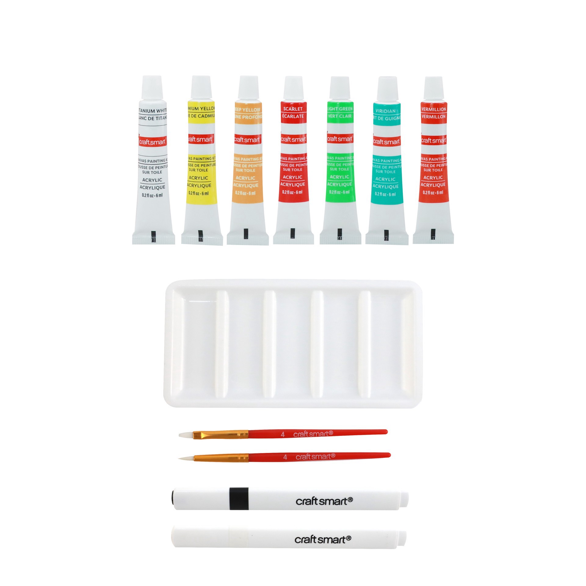 slide 6 of 6, 7" Fruit Round Canvas Painting Kit By Craft Smart, 7 in