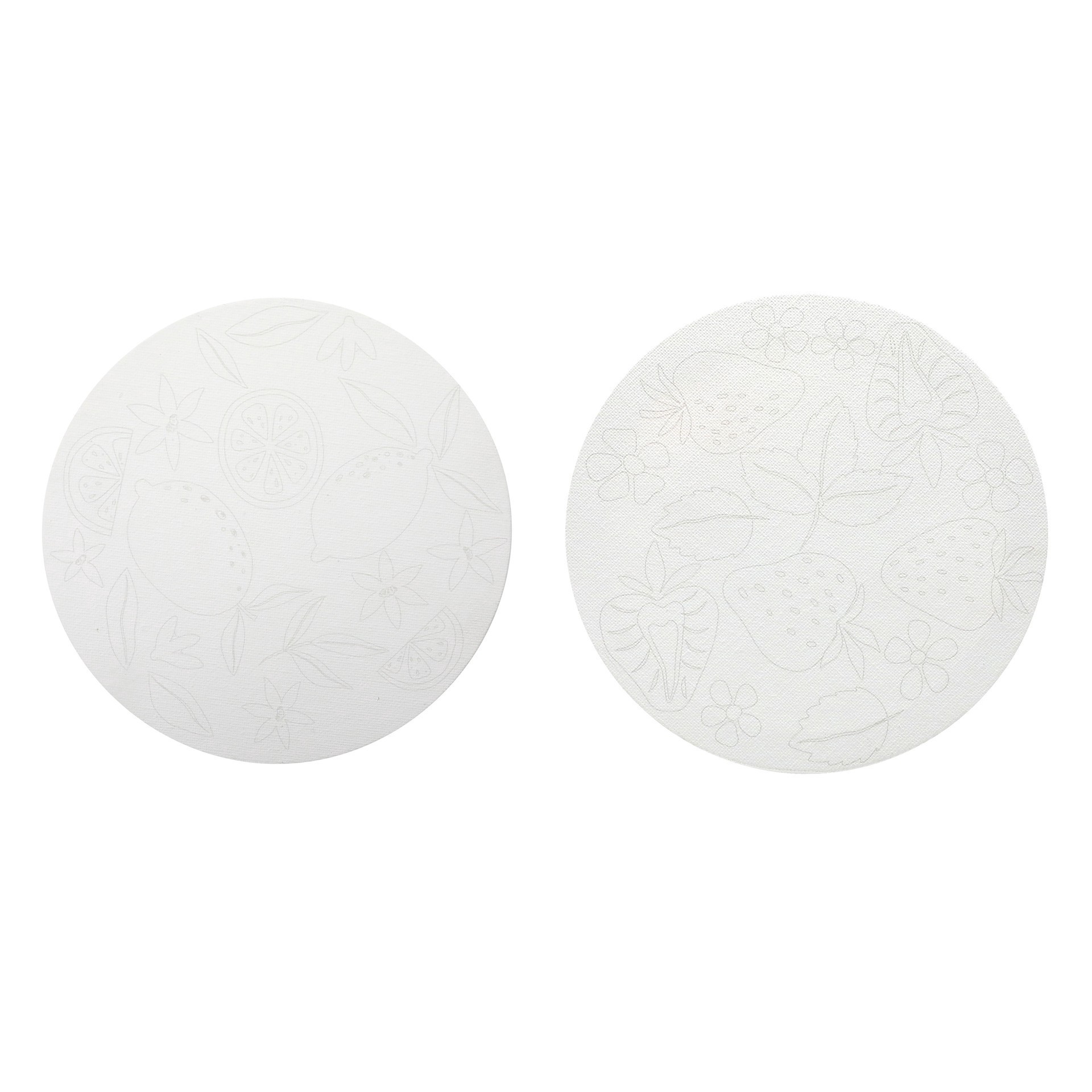 slide 4 of 6, 7" Fruit Round Canvas Painting Kit By Craft Smart, 7 in