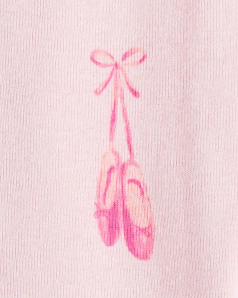 slide 3 of 3, Carter's Carters Toddler Girl Ballet 100% Cotton 2-Way Zip 1-Piece Pajamas Pink 2T, 1 ct