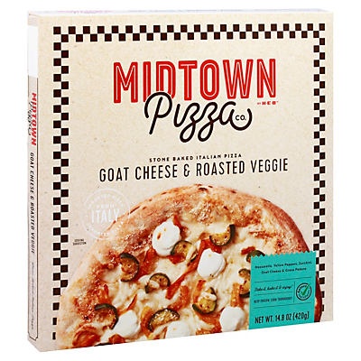 slide 1 of 1, Midtown Pizza Co. by H-E-B Select Ingredients Goat Cheese & Roasted Veggie Pizza, 14.8 oz