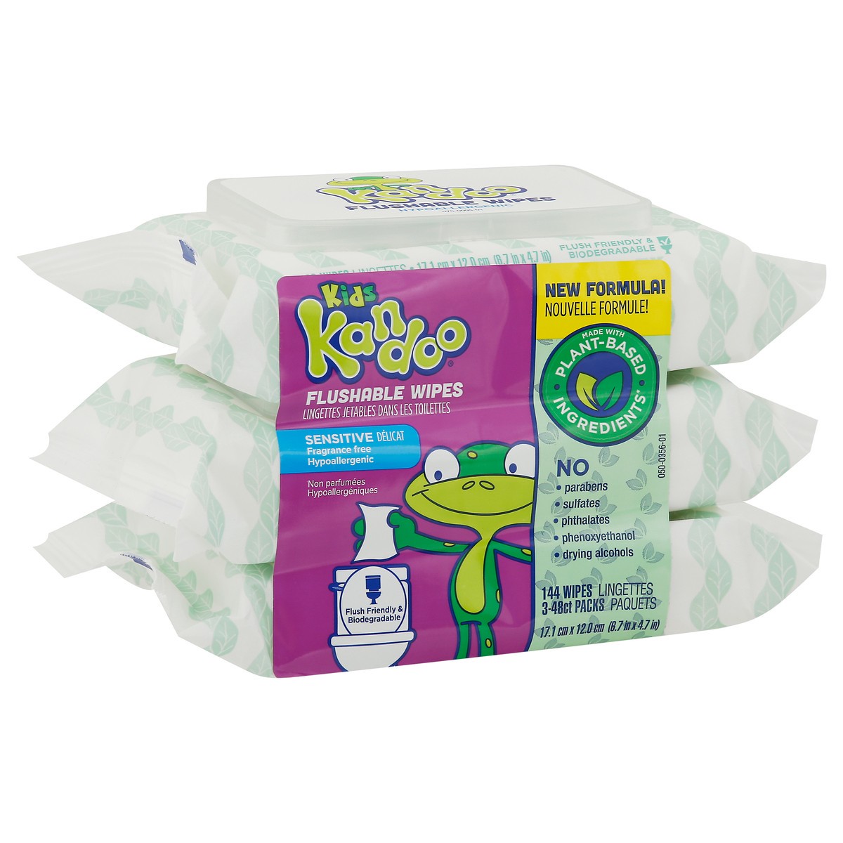 slide 8 of 9, Kandoo Kids Flushable Wipes 3 - 48ct Packs (144 Wipes), 3 ct