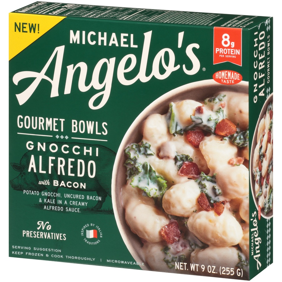 slide 4 of 8, Michael Angelo's Gnocchi Alfredo with Bacon Kale, 9 oz