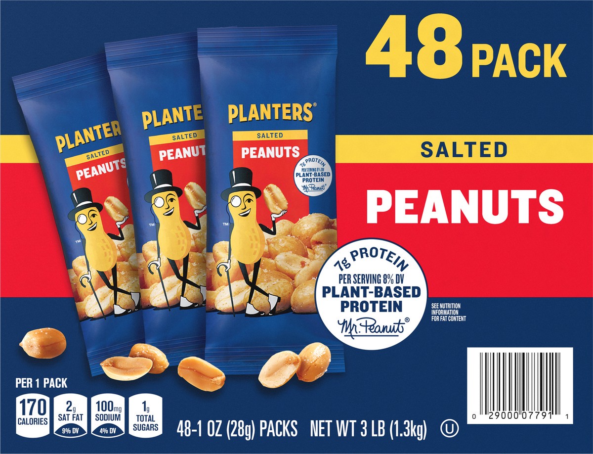 slide 2 of 12, Planters Salted Peanuts 48 - 1 oz Packs, 