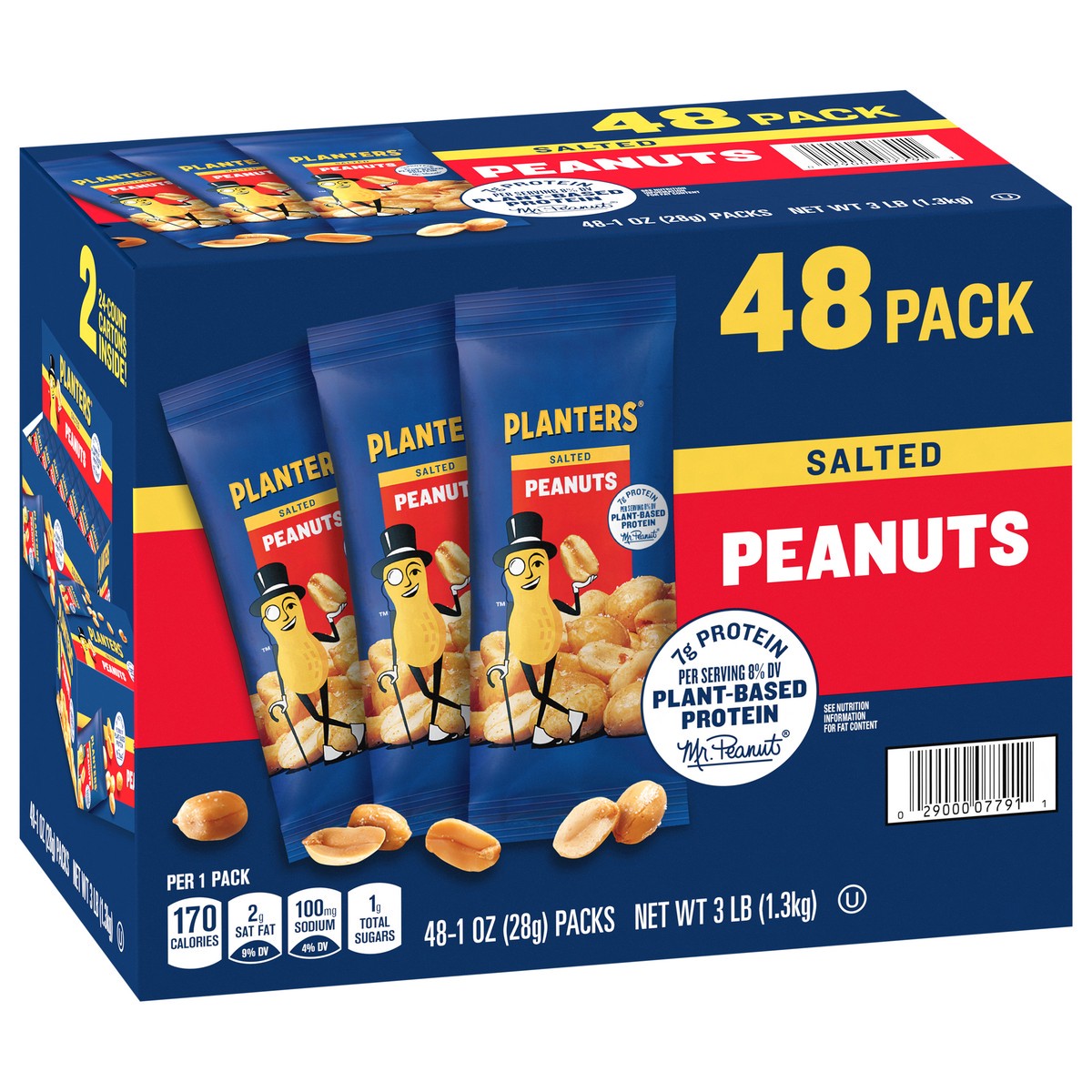 slide 12 of 12, Planters Salted Peanuts 48 - 1 oz Packs, 