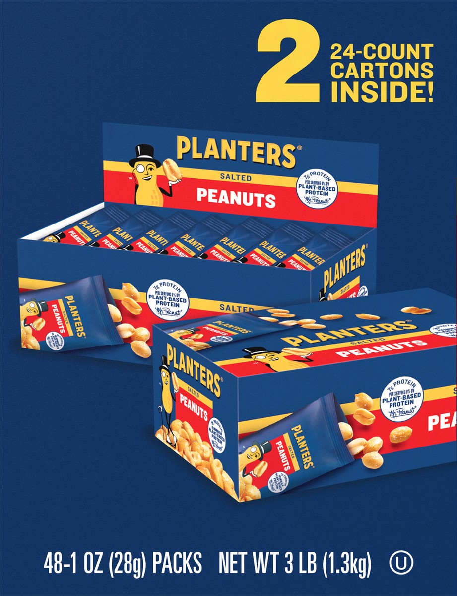 slide 4 of 12, Planters Salted Peanuts 48 - 1 oz Packs, 