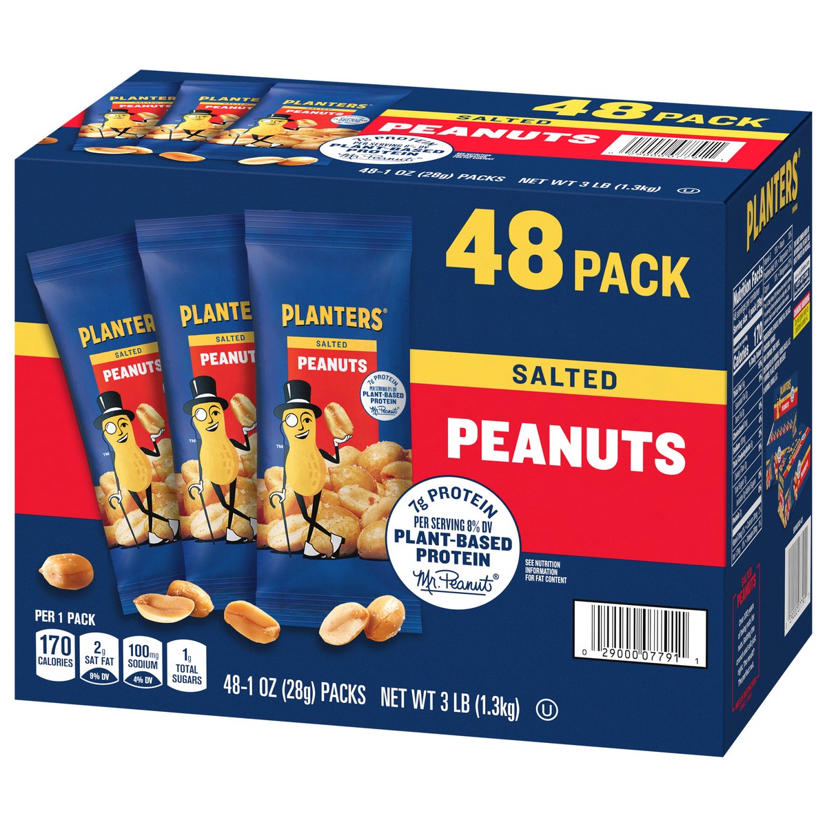 slide 6 of 12, Planters Salted Peanuts 48 - 1 oz Packs, 