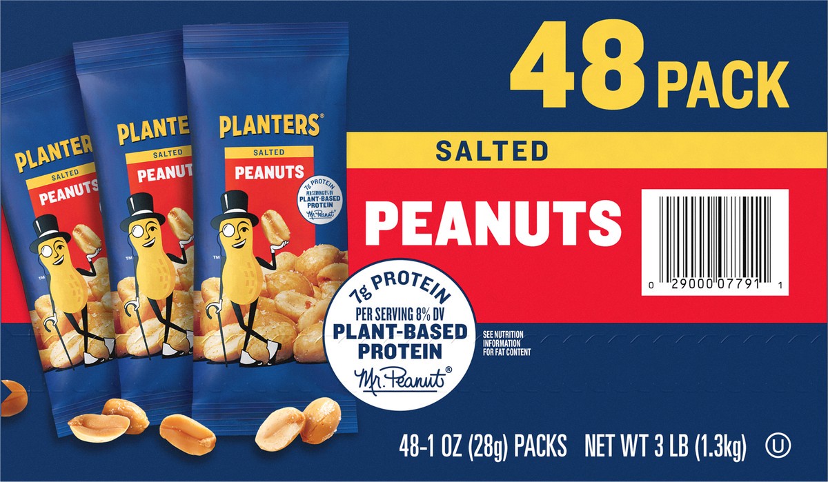 slide 9 of 12, Planters Salted Peanuts 48 - 1 oz Packs, 