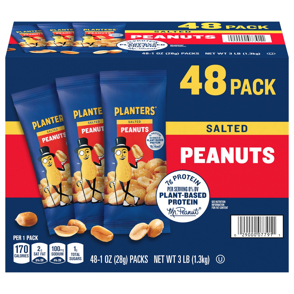 slide 1 of 12, Planters Salted Peanuts 48 - 1 oz Packs, 