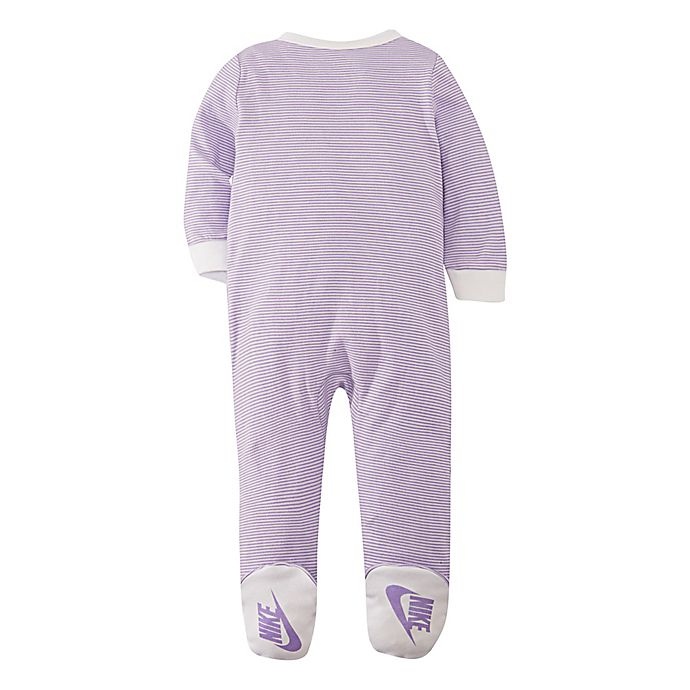 slide 2 of 2, Nike Newborn Striped Footie - Lavender, 1 ct