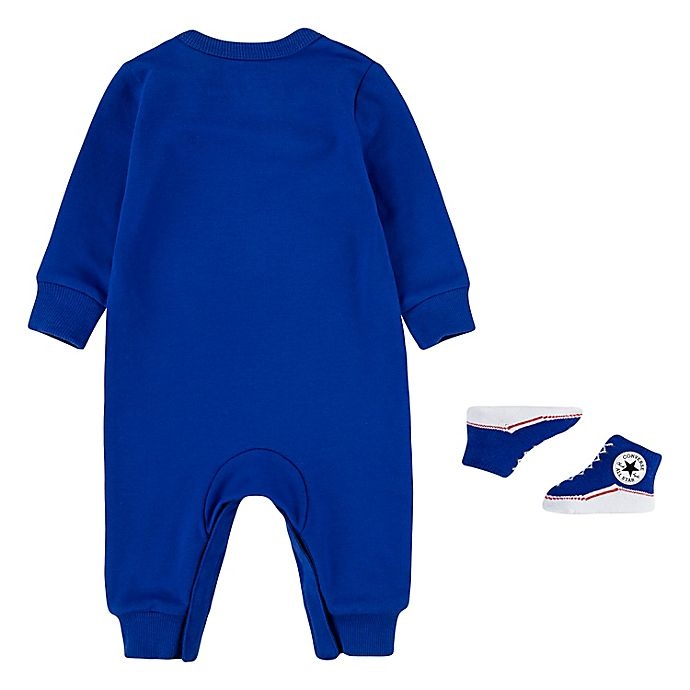 slide 2 of 2, Converse Newborn Lil Chuck Coverall and Bootie Set - Blue, 2 ct