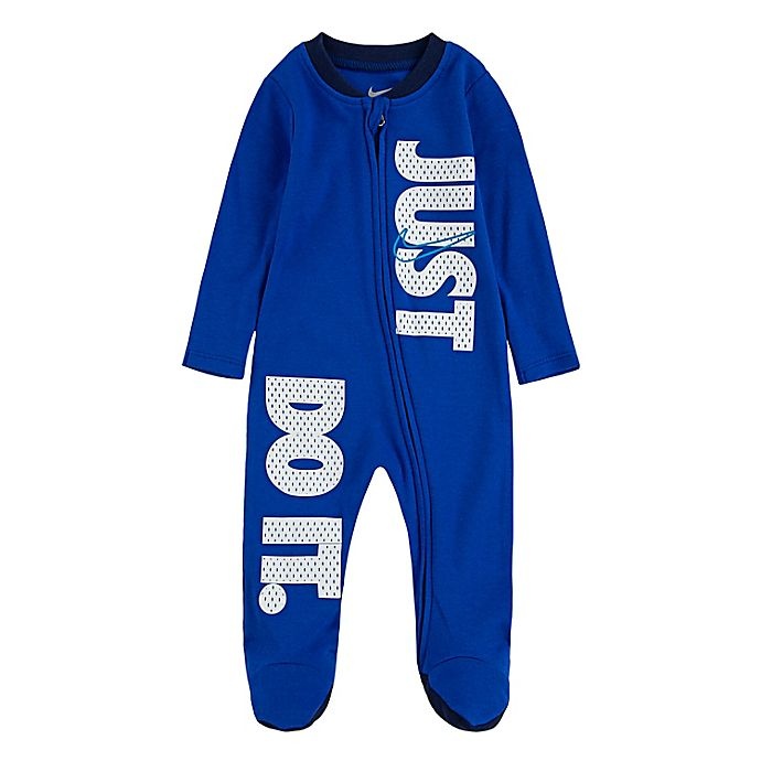 slide 1 of 4, Nike Newborn Just Do It Footie Coveral - Royal, 1 ct