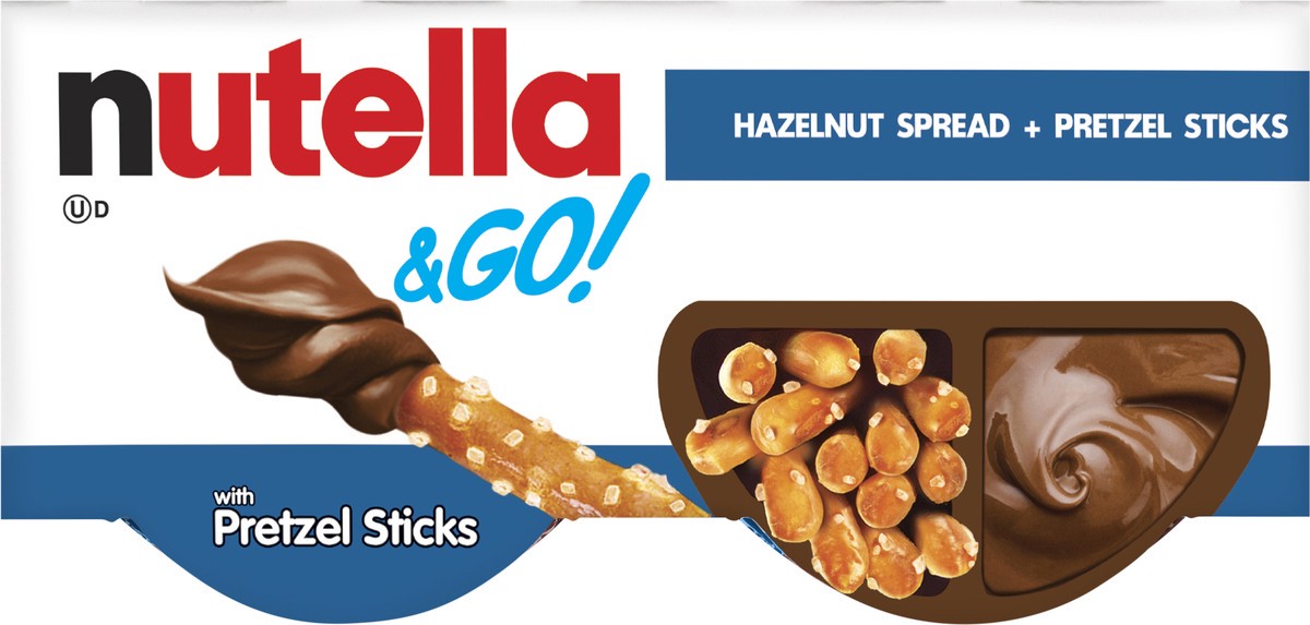 slide 7 of 12, Nutella & Go! Hazelnut Spread + Pretzel Sticks 4 - 1.9 oz Packs, 4 ct